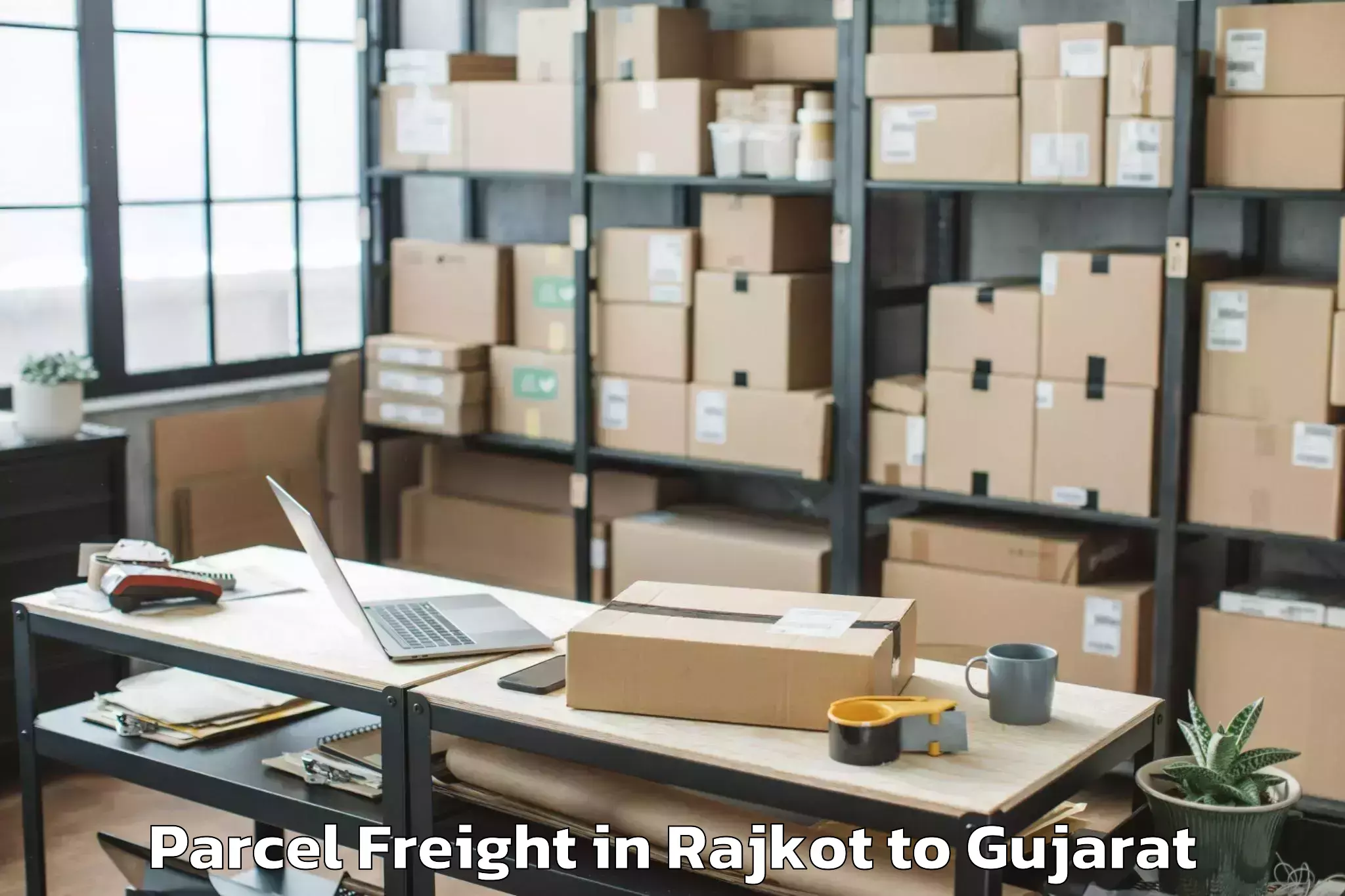 Rajkot to Gujarat National Law Universit Parcel Freight Booking